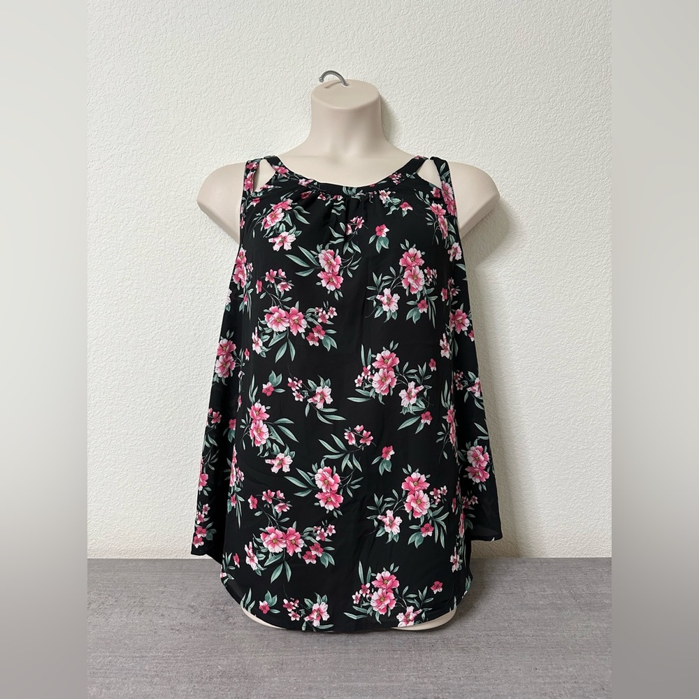 Torrid Black and Pink Floral Tropical Women's Plus Size Sleeveless Top 4X NWT